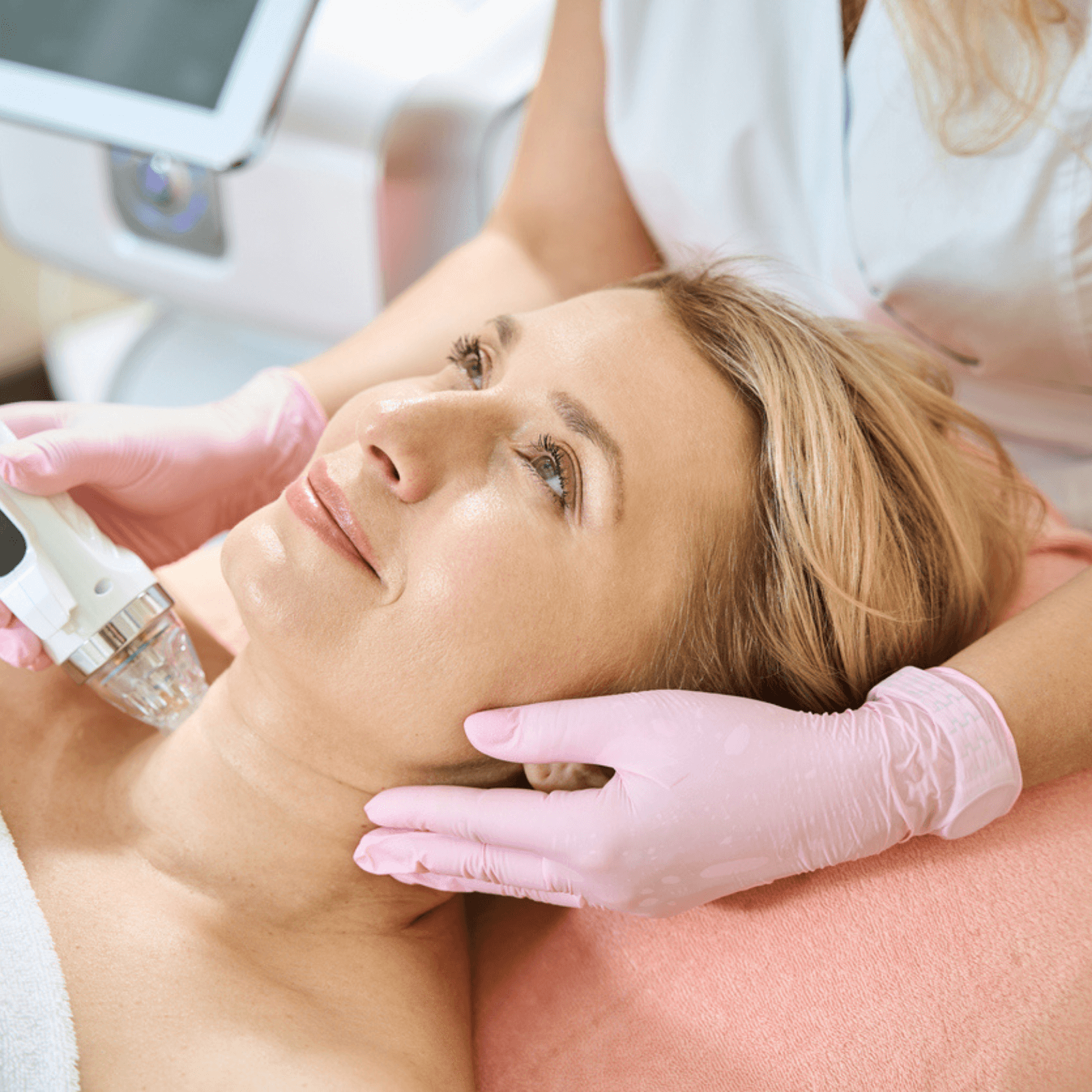 Microneedling facial treatment in Oakville using medical-grade device to boost collagen, smooth texture, and reduce fine lines and acne scars