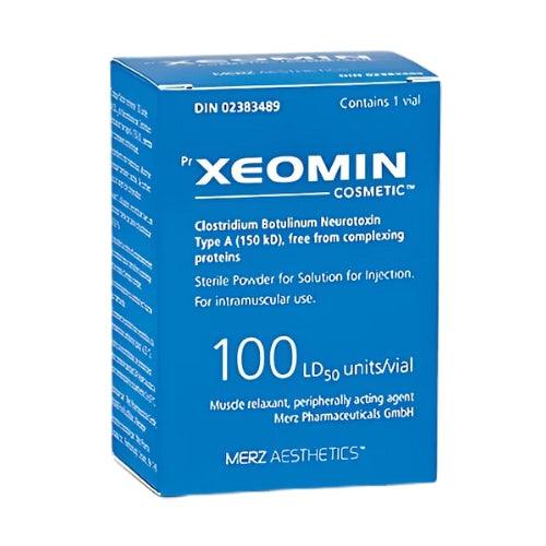 Xeomin Cosmetic Botox - Hyperhydrosis product box for hyperhidrosis treatment with 100 units vial.