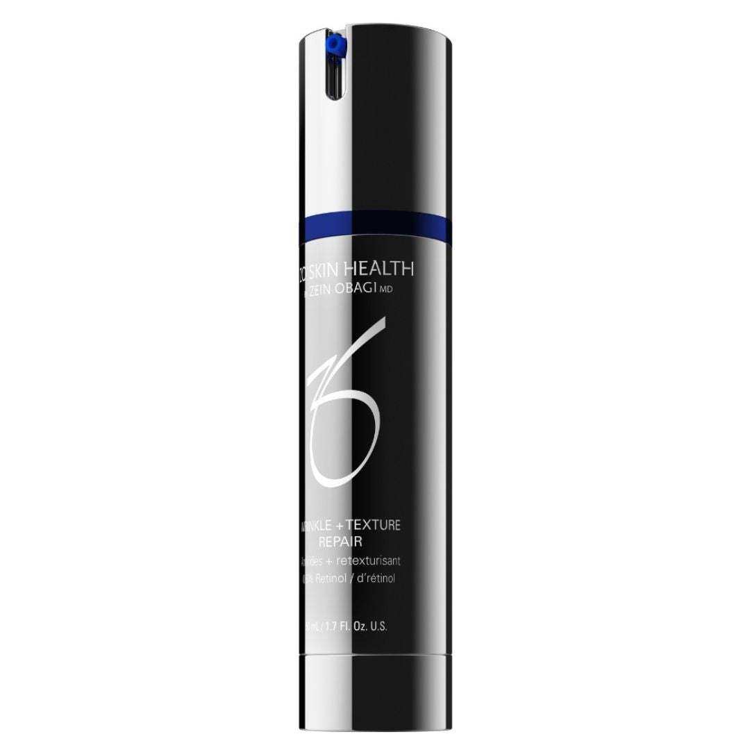 ZO Wrinkle and Texture Repair high-potency retinol cream bottle for smoothing wrinkles and improving skin texture