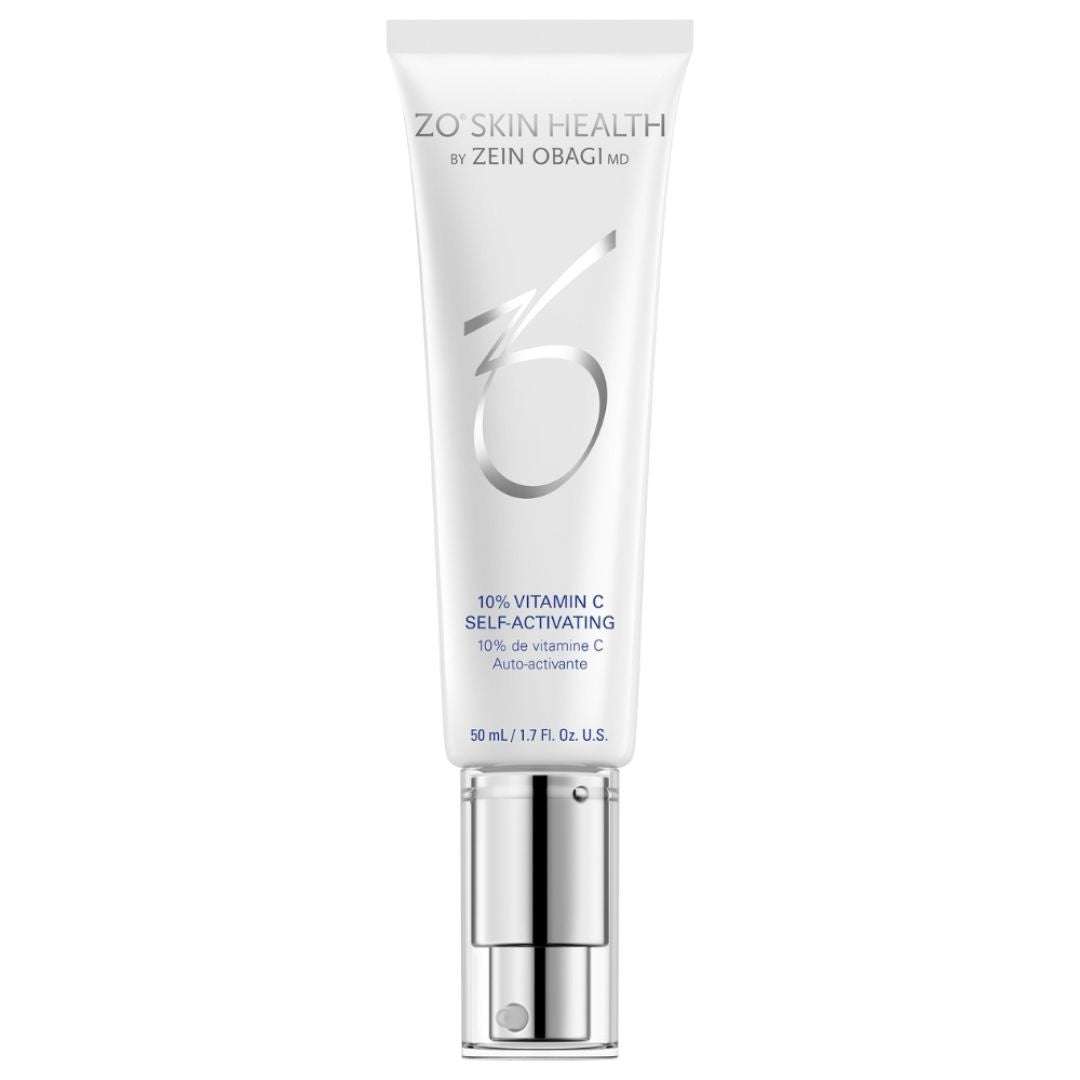 ZO Vitamin C Serum 10% ascorbic acid brightening and anti-aging facial serum in white pump bottle